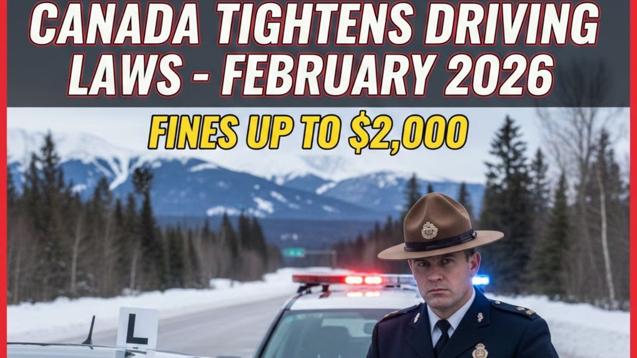Canada Tightens Driving Laws in February 2026, Fines Soar Up to $2,000
